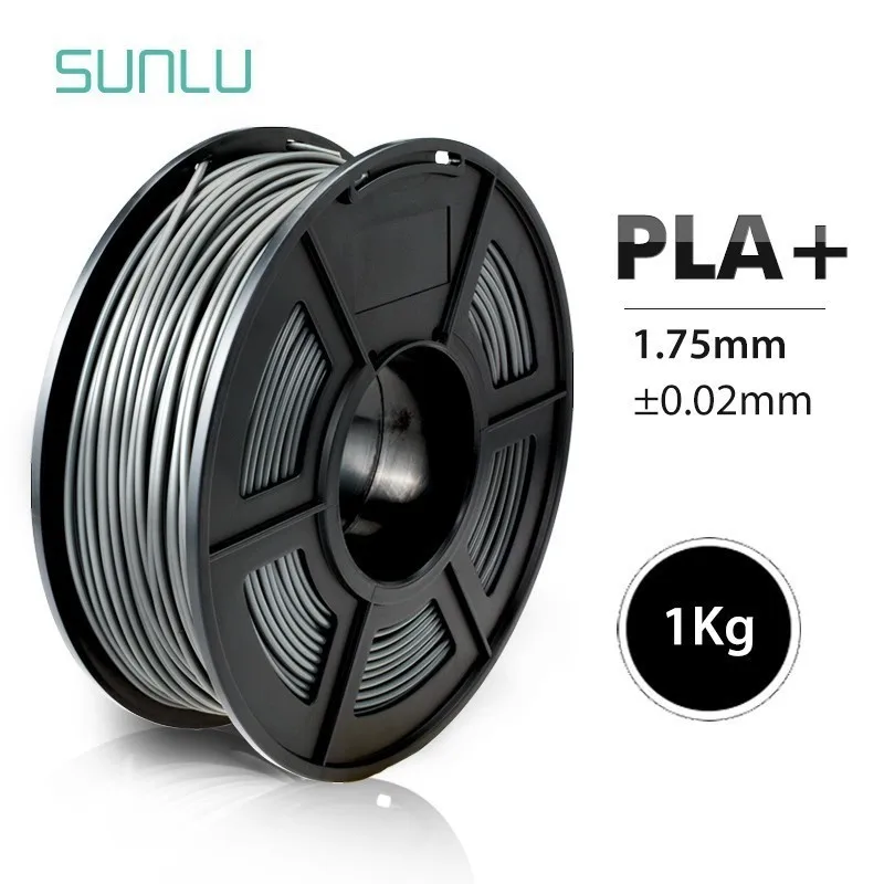 SUNLU 1,75 мм PLA+ 3D Экструдер нить 1 кг кожа с катушкой Пластик PLA плюс нить для FDM принтера 3D ручки допуск+/-0,02 мм - Цвет: PLAPro-GY
