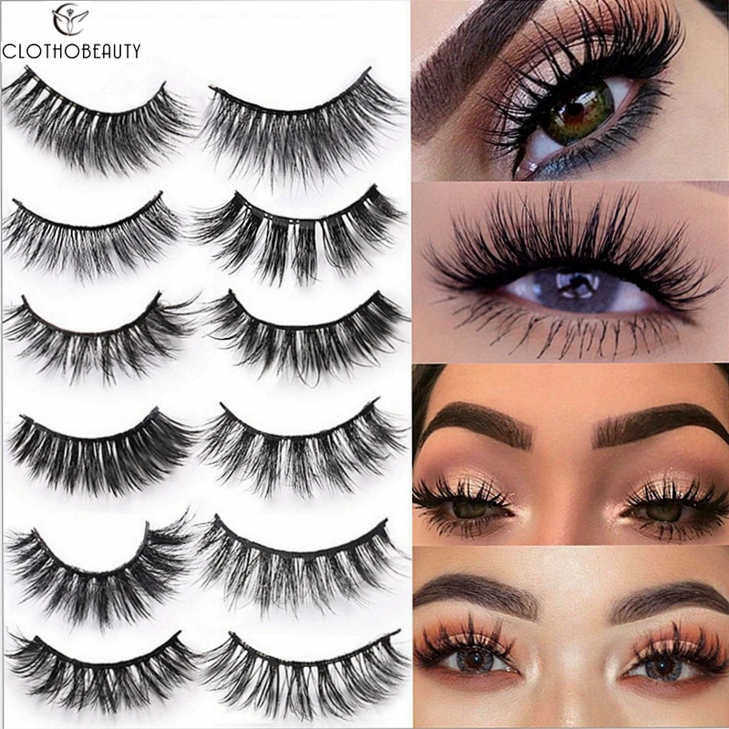 Clotobeauty 3D норковые ресницы накладные натуральные 100% ручная работа для глаз