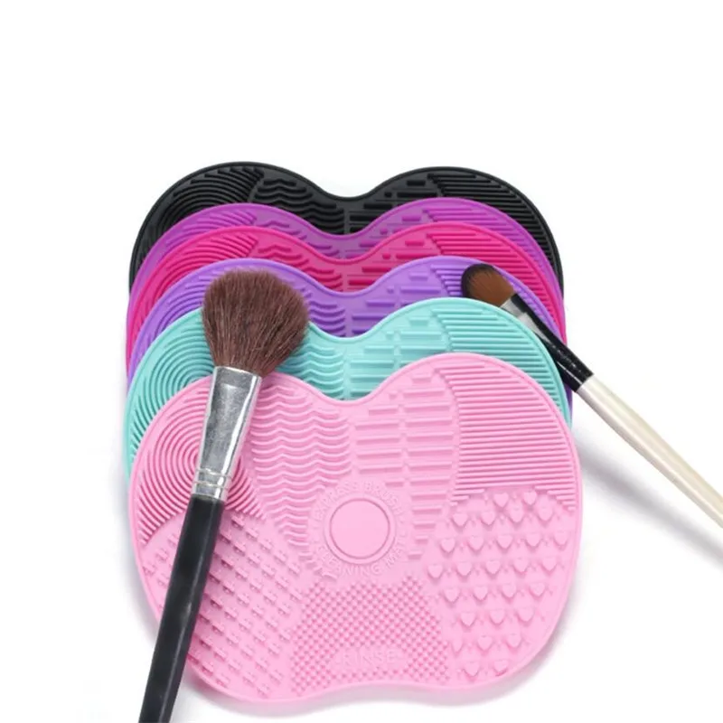 

Scrubbing Pad Cosmetic Brush Cleaning Pad Silicone With Suction Cup Apple Cleaner Cleaning Scrubbing Pad Beauty Supplies