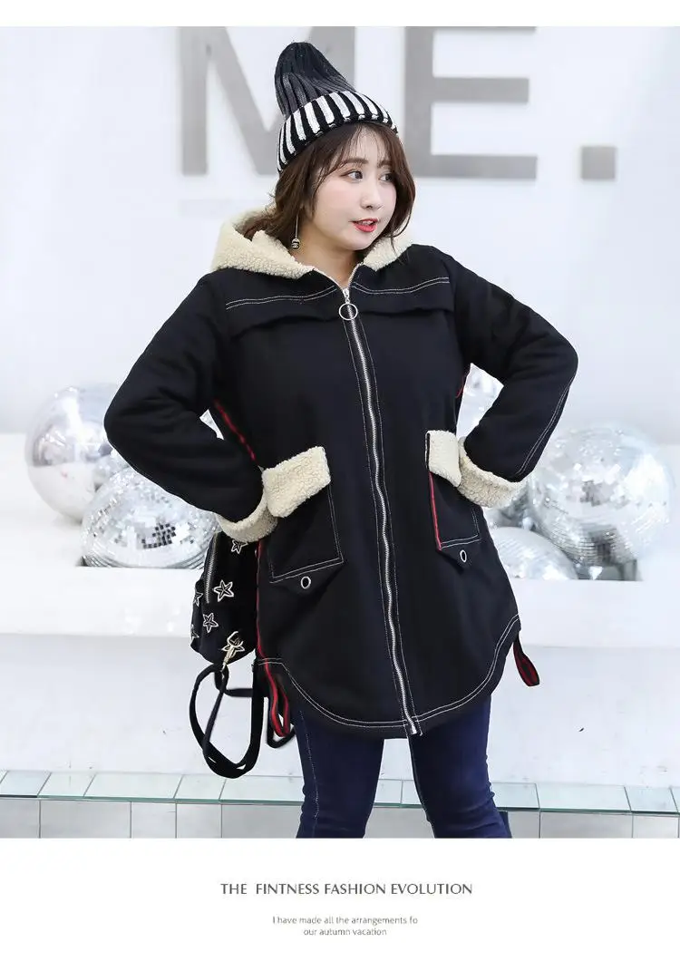 4XL-8XL Большие размеры женские хлопковые шерстяные пальто с капюшоном осенне-зимняя женская толстая куртка 6XL 7XL плюс размер плюс бархатное теплое длинное пальто