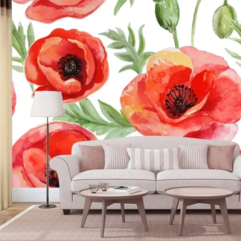 

Custom 3d Red Rose Flower Wall Background Wallpaper Murals for Living Room Walls Paper Home Decor Bedroom Self Adhesive Mural