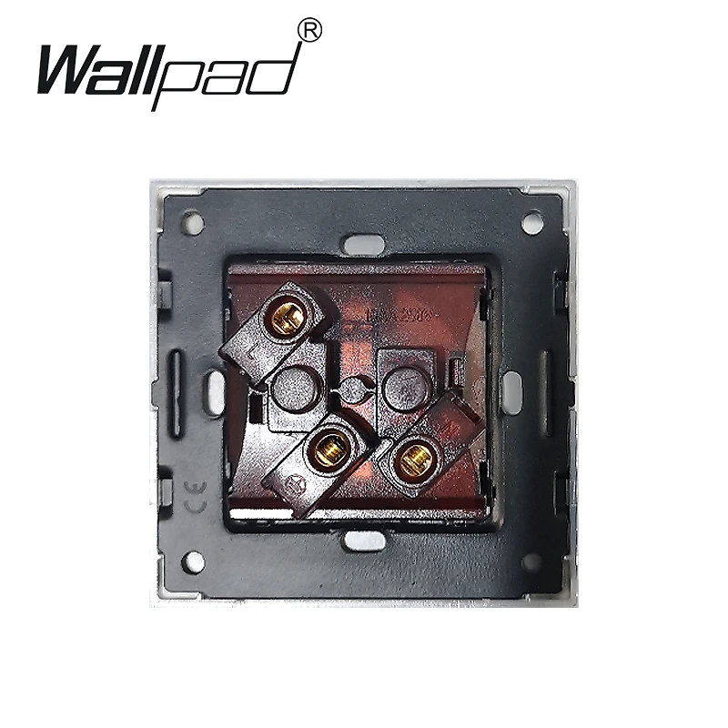 Роскошная французская розетка Wallpad черный стеклянный выключатель 2 контакта