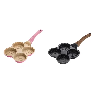 

NEW-4 Holes Omelet Pan Non-Stick Griddle Maker Animal Face Pancake Steak Cooking Egg Ham Pans