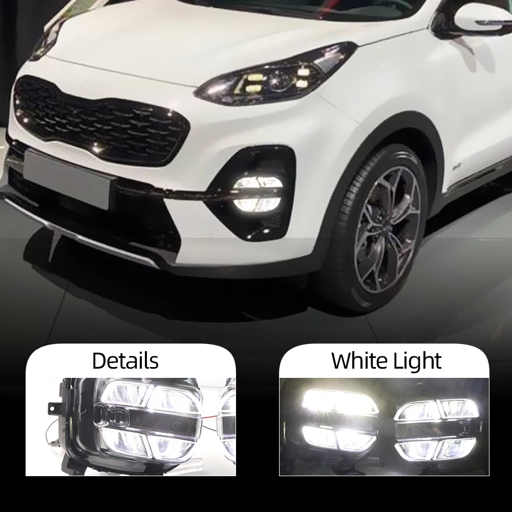 CSGJMY 2 шт. светодиодный для Kia sportage KX5 2019 2020 дневные ходовые огни светильник DRL