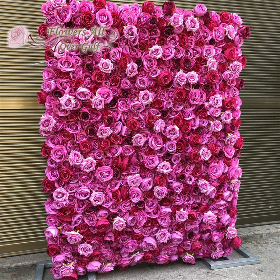 Details about   48“X 96” Artificial Silk Rose 3D Flower Wall Background Wedding Party Decor fw08 