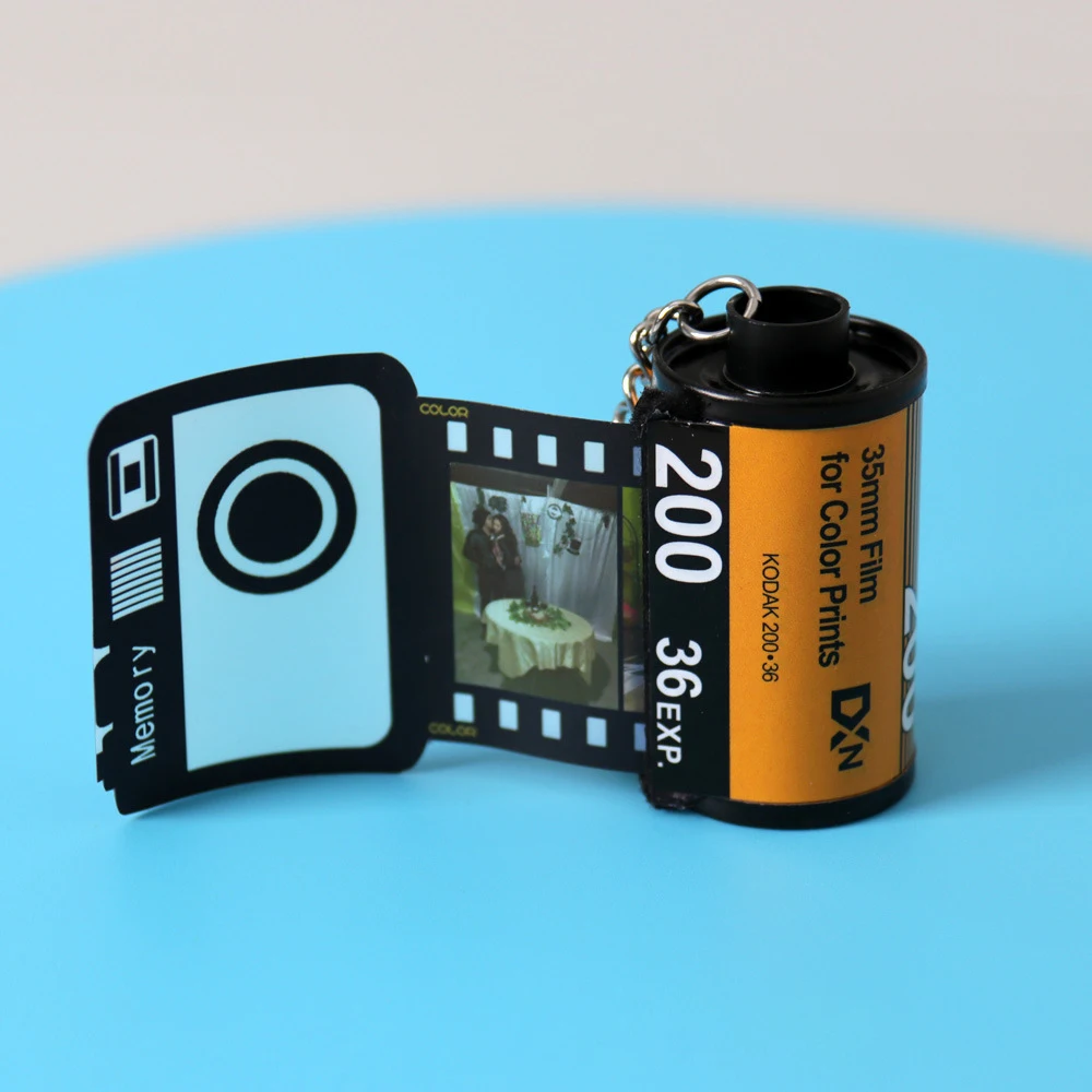 Personalized Camera Film Roll Keychain – Custom Photo Keyring, Upload Your Pictures, Unique Gift For Men, Women, Friends - View #5