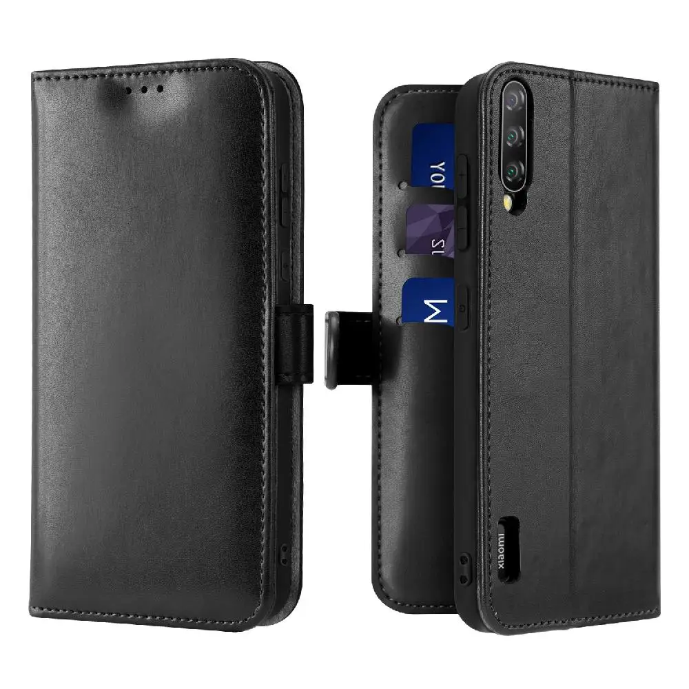 

GloryStar For XIAOMI CC9E / A3 PU Leather Side Full Protective Case Mobile Phone Shell with 3 Cards Slot Phone Bracket