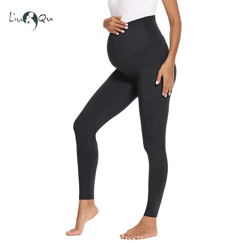 maternity tracksuit set New Womens Maternity Yoga Pants Pregnancy Mama Clothing for Women with Pockets High Waisted Workout Pants for Women Leggings maternity work clothes