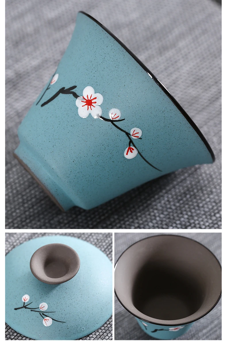 Gaiwan керамическая чайная чашка Маленькая китайская портативная чашка подарок/Офисная посуда для напитков чайные чаши чайник для чайной церемонии керамическая дорожная чайная чашка с пакетом