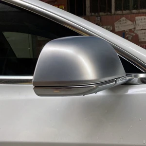Image 2 - matte Carbon fiber back electroplate For Tesla Model 3 Sides Decoration Rearview Mirror Cap Cover accessories
