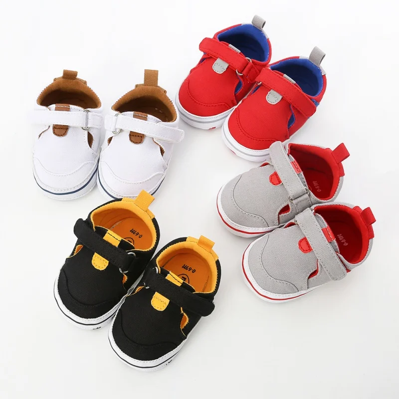  Hot Autumn Baby Boys Girls Patchwork Anti-Slip Shoes Sneakers Toddler Soft Soled First Walkers Baby