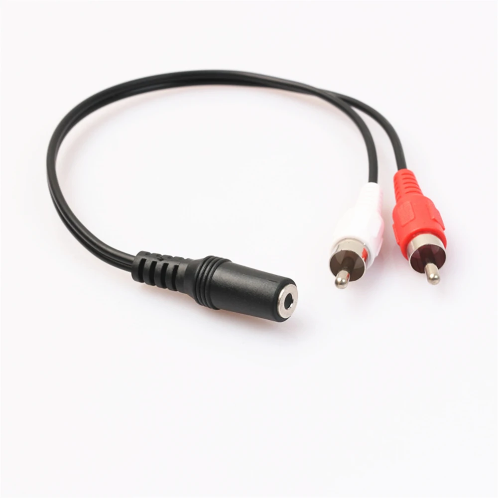 

Audio Line 3.5mm Stereo Female To 2 RCA Male Jack Adapter Aux Audio Splitter Cable Female To Male 3.5mm To 2RCA Connector Cable