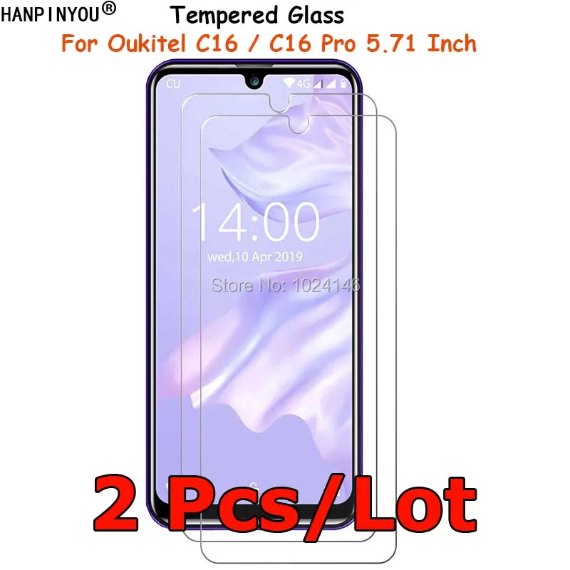 2 Pcs/Lot For Oukitel C16 / Pro C16Pro Hard Tempered Glass Screen Protector Explosion-proof Protective Film Toughened Guard | Мобильные
