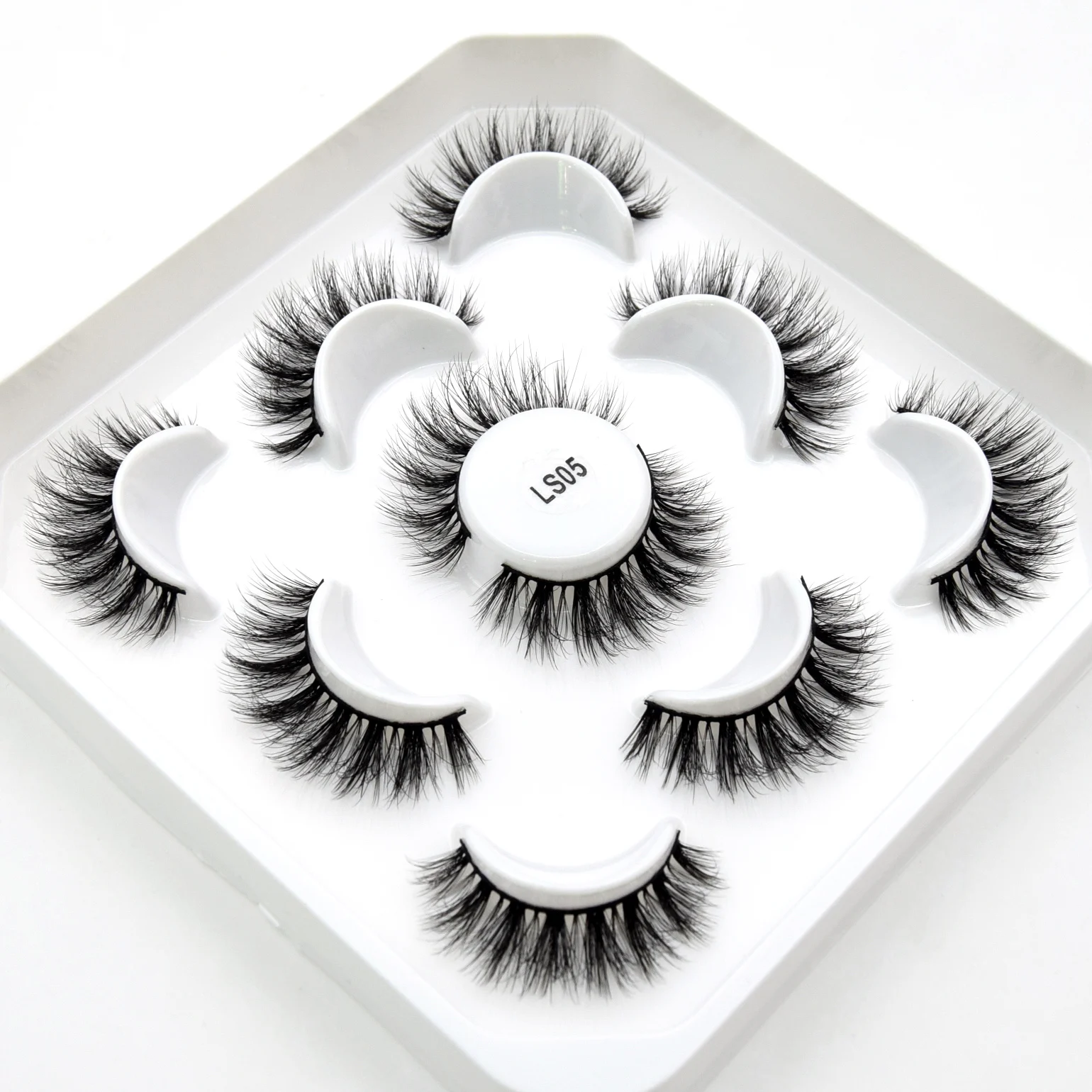 Visofree Lashes Natural False Eyelashes Fake Lashes Long Makeup 3D Mink Eyelash Extension Mink Eyelashe Beauty 5 Pairs