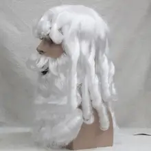 Взрослый Санта-Клаус ST NICK парик и борода Улучшенный набор Рождественский Костюм