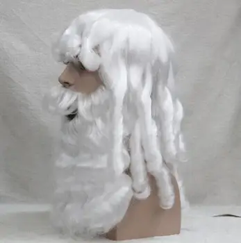 

ADULT SANTA CLAUS ST NICK WIG AND BEARD DELUXE SET CHRISTMAS COSTUME