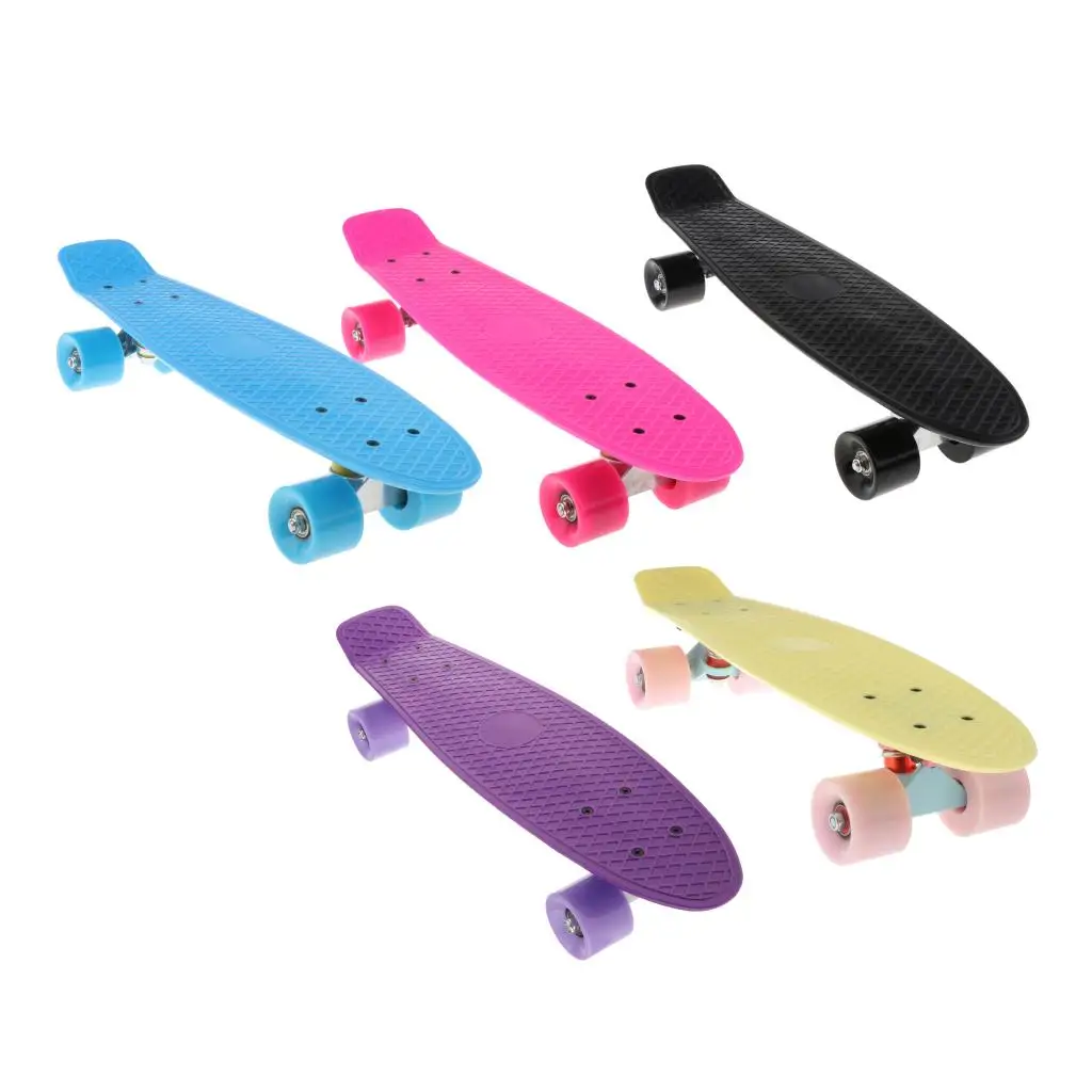 22x6inch Skateboard Complete Mini Cruiser Retro Skateboard Decks for Kids Teens Sliding Road Skating Game Toys 22x6inch Skateboard Complete Mini Cruiser Retro Skateboard Decks for Kids Teens Sliding Road Skating Game Toys