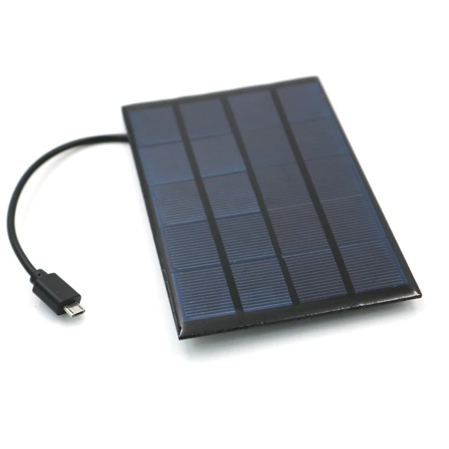 Jeg har en engelskundervisning Regnbue sindsyg Solar Panel 2W 5V Micro USB Android Solar Cells Charger Pane Fast DIY  Outdoor Battery Polysilicon Portable Travel Tablet