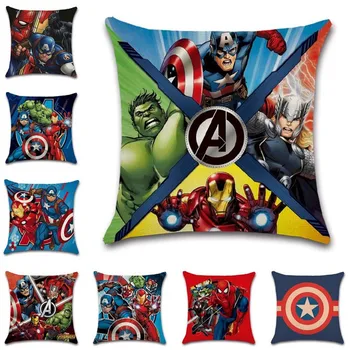 

Super heroes assemble cartoon print Cushion Cover decorative Home sofa chair car seat friend bedroom office kids gift pillowcase