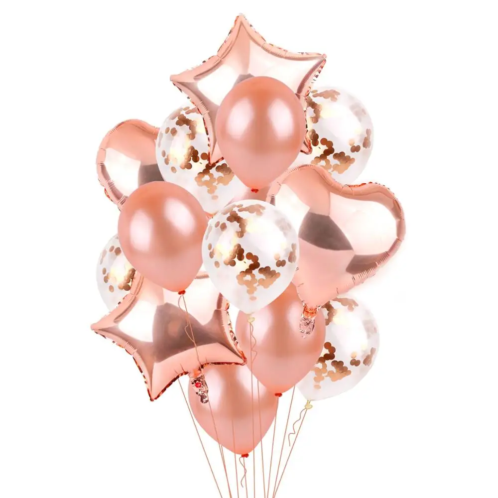 Rose Gold Happy Birthday Party Decor Kids Adult 16th Birthday Balloons Sixteen Sweet 16 Party Decor 16 Birthday Party Favors