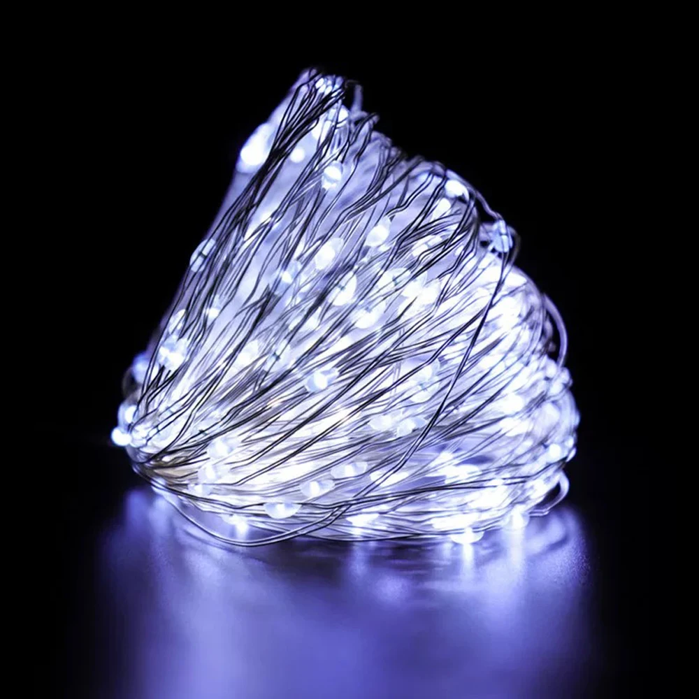 thumbnail image 1 of Guirnalda de luces LED de noche, iluminación navideña, guirnalda de hadas, 1 m, 2 m, 3 m, 5 m, luz decorativa para Año Nuevo, boda, cumpleaños, fiesta, lámpara, 1 of 5