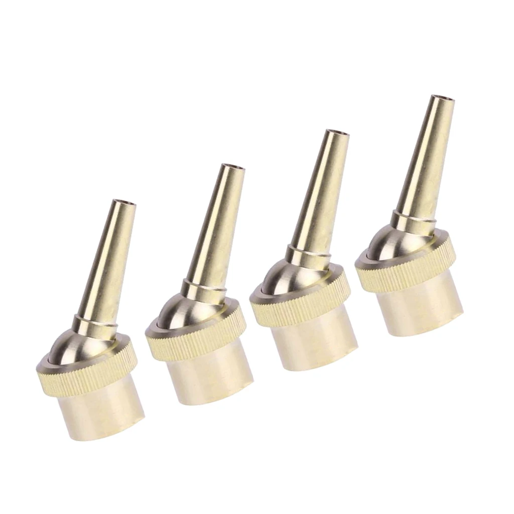 4pcs Brass Straight Garden Fountain Water Nozzle Sprinkler Spray Head, The axis of the nozzle can be adjusted at ±10 degrees
