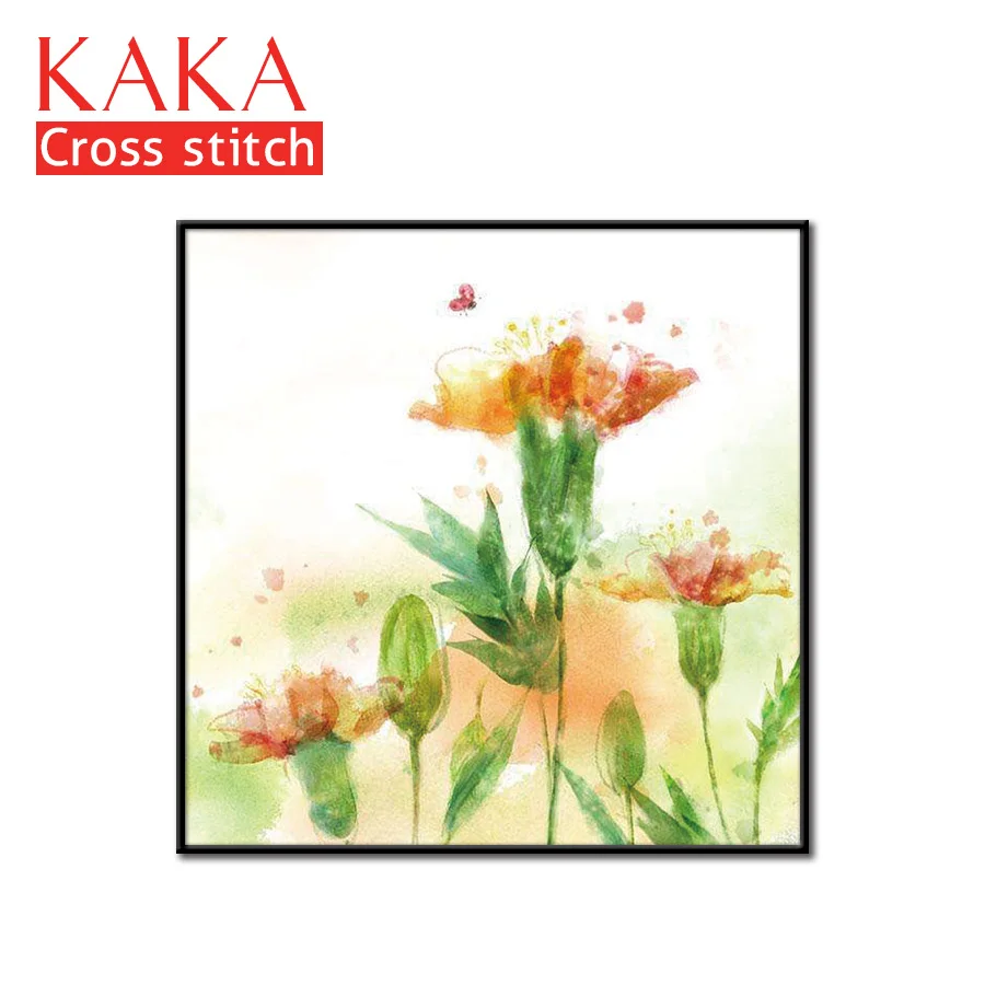 

Cross stitch kits,Embroidery needlework sets with printed pattern,11CT canvas for Home Decor Painting,Flowers Full NCKF182