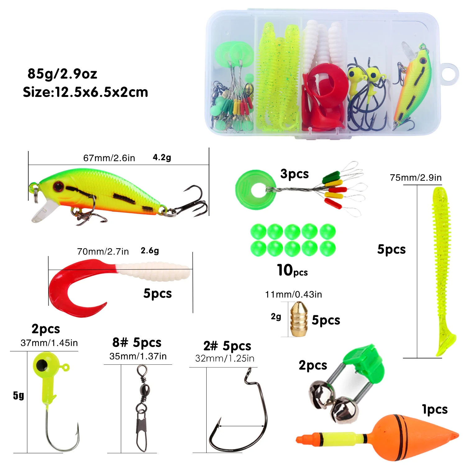 Sougayilang-Multi Iscas de Pesca Set, Wobblers, cores misturadas