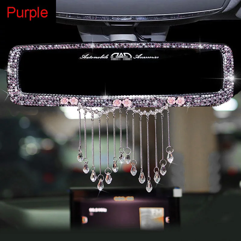 Diamond-Flower-Car-Interior-Rearview-Mirror-Decoration-Rhinestone-Crystal-Car-Rear-View-Mirror-Auto-Accessories-15
