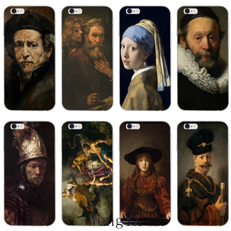 

Rembrandt van Rijn paintings print case For Xiaomi Mi 9 8 SE Pro A1 A2 Lite 6 6X 5 5s 5x note mix 2s max 2 3 TPU Soft cover case