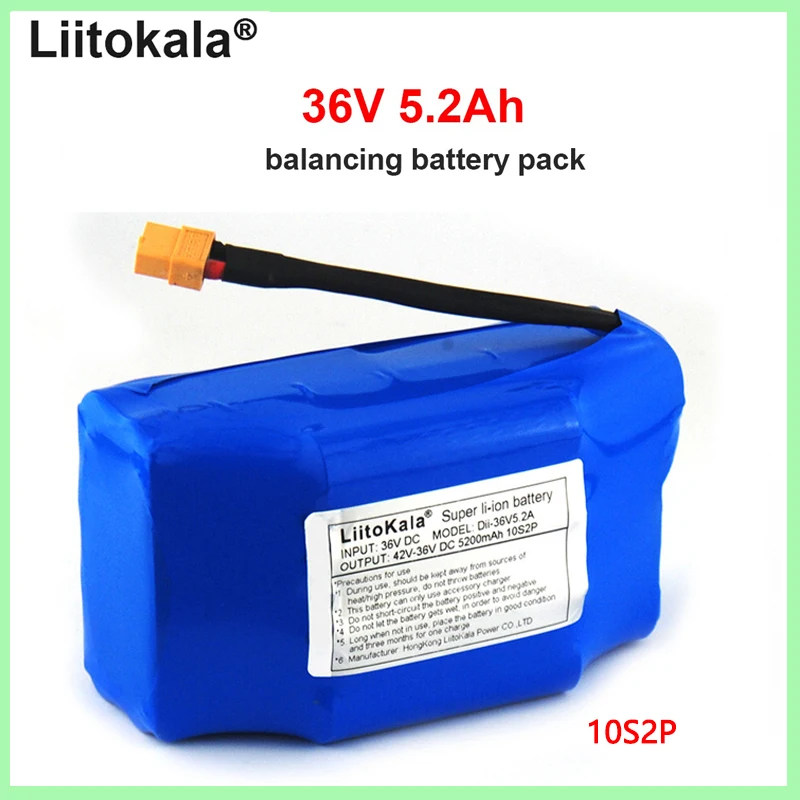 Перезаряжаемый литий-ионный аккумулятор Liitokala 18650 36 В 5200 мАч 6 5 Ач для гироскутера