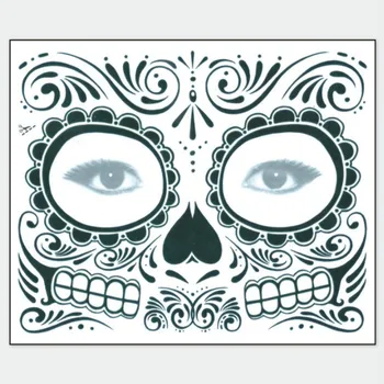 

1Pc Halloween Decor Tattoo Stickers Eco-friendly Waterproof Props Temporary Face Sticker Atmosphere Masquerade Tattoo