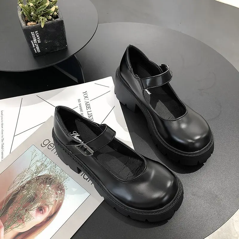 Lolita shoes on heels platform shoes Women's shoes Japanese Style Mary Janes Vintage Girls High Heel Student shoes SANDAL Pumps