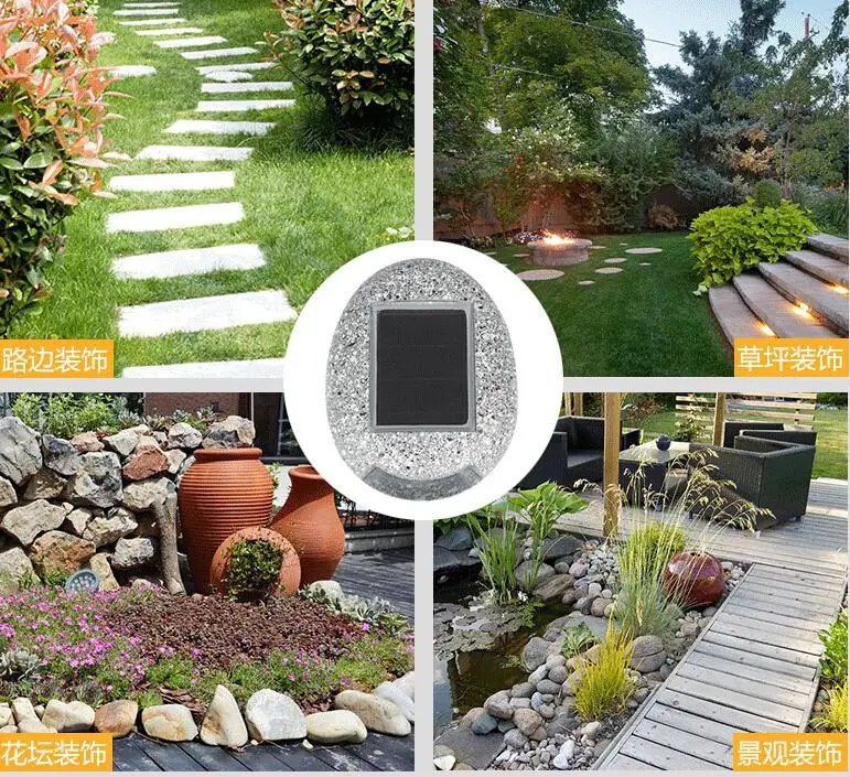 

Charging IP65 6500K Solar-Powered Resin Stone Shape Pin Lamp Outdoor Waterproof Yard Garden Light Decoration