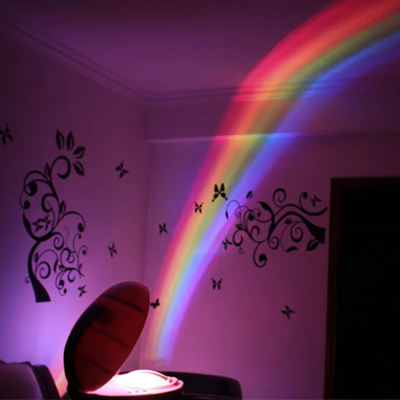 

3 Modes RGB LED Lamp Egg Shaped Rainbow Projector Light Colorful Led Creative Night Light Romantic Magic Children Bedroom Decor