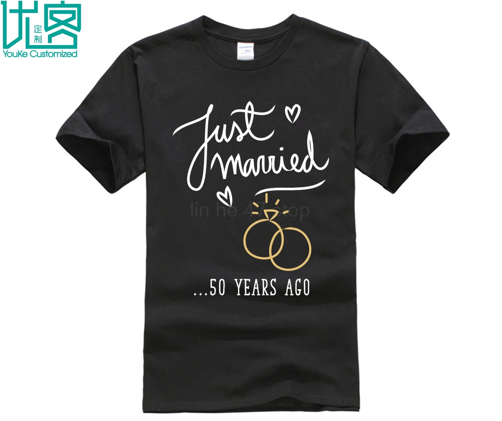 Just Married 50 Years Ago Marriage T Shirt 2020 Round Neck t-shirt men's Summer Short | Мужская одежда
