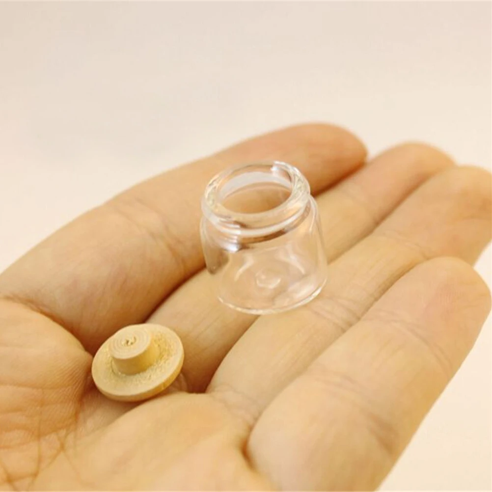 Kawaii 4Pcs 1/12 Scale Dollhouse Miniature Kitchen Candy Bar Food Jar Decoration