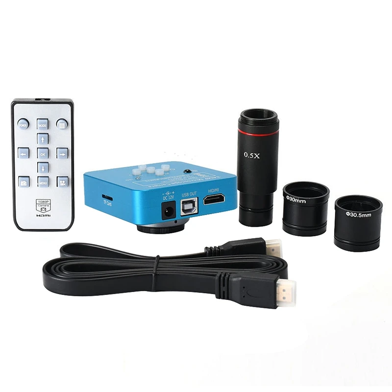34MP 2K 1080P 60FPS HDMI USB цифровой микроскоп промышленный электронный видео паяльная камера Лупа с 0.5X C-Mount адаптер