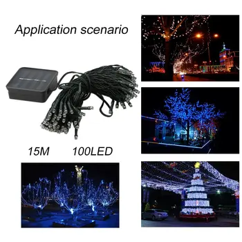 

ICOCO 15M 100LED Solar Powered Waterproof LED Strings Light Low Power Consumption Party Christmas Decorative Lights Ornament