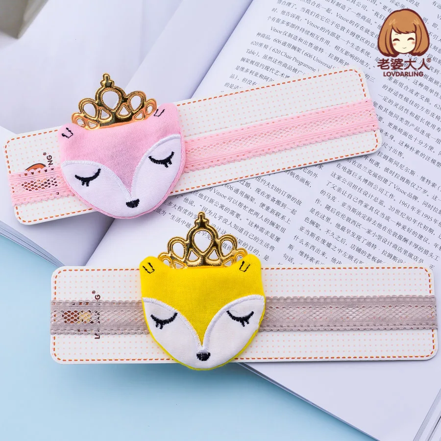 

His Wife New Style Fabric Small Fox Crown Gauze Ball Fairy Hair Band Elastic Headband Headband Hair Bands