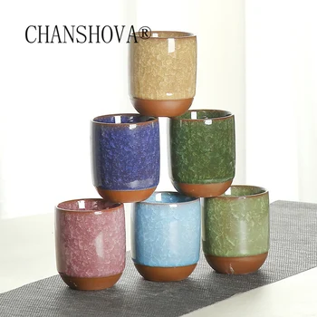 

CHANSHOVA 150ml Traditional Chinese Style Crackle Ceramic teacup China Porcelain Small Coffee Cups mug H391
