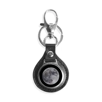

Big Moon Dark Night Sky Leather Metal Key Chain Ring Car Keychain Gift