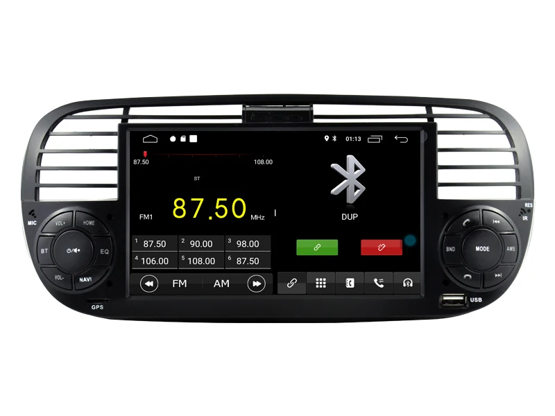 Clearance OTOJETA Car GPS Android 9.1 Bluetooth Quad Core Car Dvd media Player FOR FIAT 500 Vehicle Radio Multimedia Black Panel 11