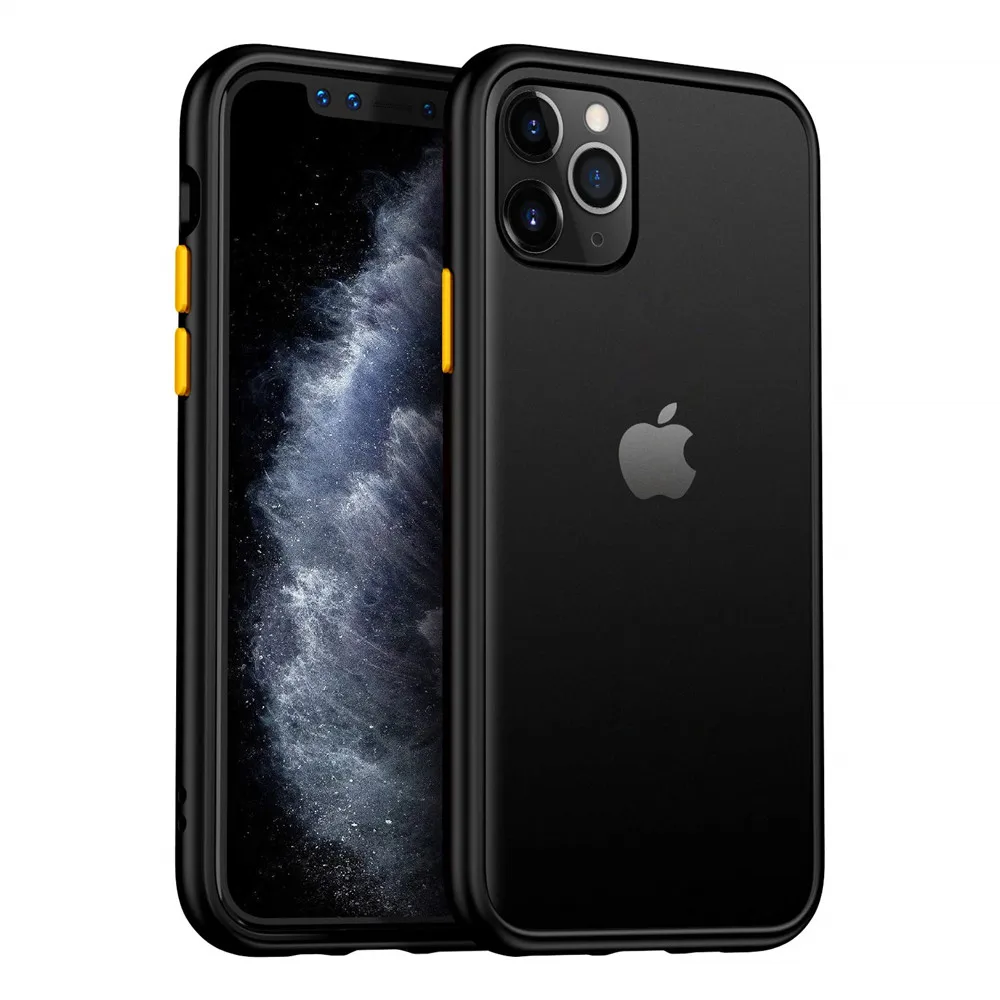 Роскошный Матовый Прозрачный армированный чехол для телефона для iphone X, XR, XS, 11 Pro, MAX, 7, 8, 6 S, 6 Plus, Гибридный ТПУ+ ПК Противоударный защитный чехол