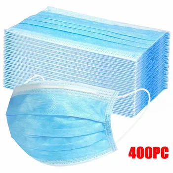 

PM2.5 300/600PC Disposable Face Mask Sports Mouth Cover 3Ply Ear Loop Mouth Cover Protection Printing Face Dust Mouth Mask