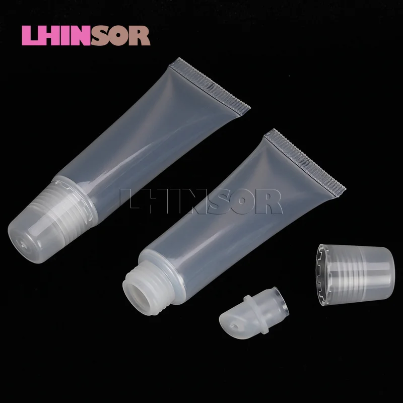 

20pcs/lot 8ml Lip Gloss Tube Clear Cosmetic Container Travel Lip Gloss Balm Containers