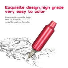 Новая короткая Татуировка ручка роторный картридж татуировочная машина высокого качества Мощный Тихий мотор с RCA зажимом шнура