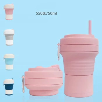 

Coffee Mugs Travel Collapsible Silicone Cup Folding Water Cups BPA FREE Food Grade Drinking Ware Mug Tea Coffee Cups