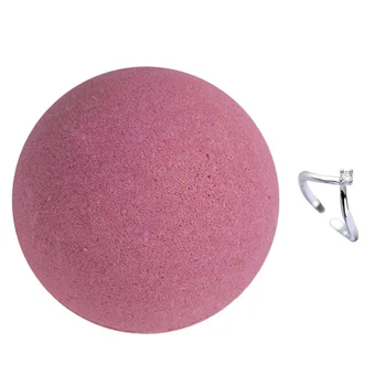 

1 Set Valentine's Day Gift Rose Essential Oil Fragrance Natural Bubble Bath Bombs Bath Salt Ball with Ring for Skin Care Exfolia