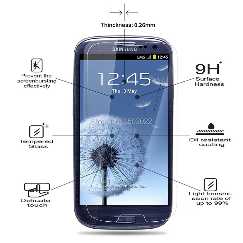 

10pcs For Samsung S3 Tempered Glass For Samsung Galaxy S3 Neo i9300 i 9300 Duos GT-i9300 S 3 Screen Protector Protective Flim
